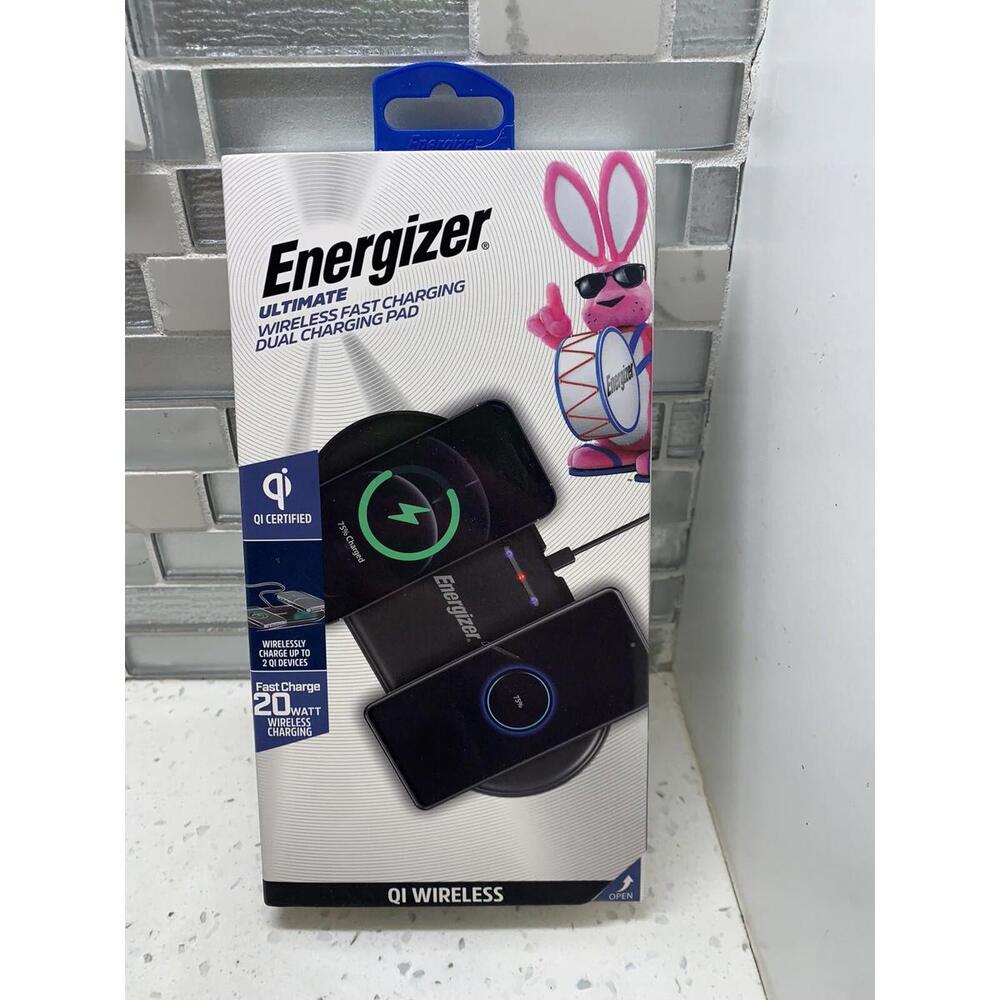 Energizer Ultimate QI Wireless Fast Cell Phone Dual Charging Pad Stand NEW!